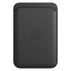 Кошелек для карт MagSafe Leather Wallet (№01 Черный) (с лого)