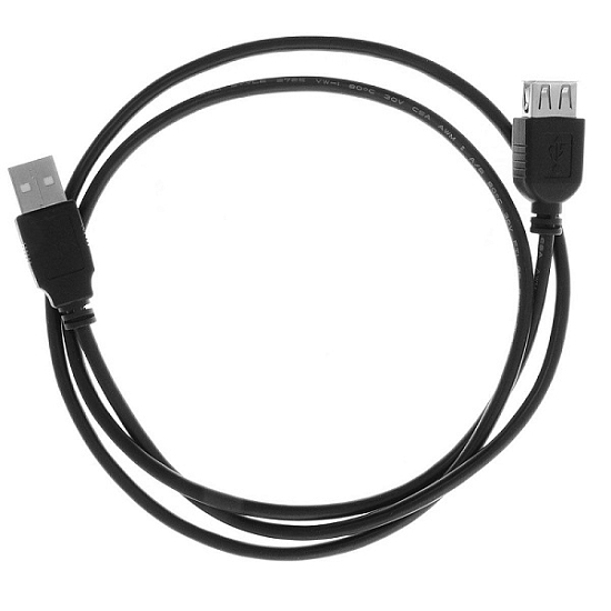 Кабель-удлинитель USB  1.5м TELECOM черный