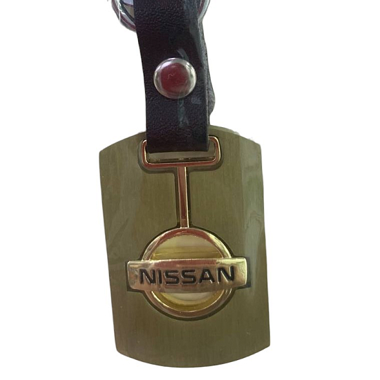 Брелок для ключей "NISSAN" хром с позолотой