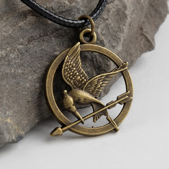 Кулон на шнурке "Сойка", цвет меди, 45см