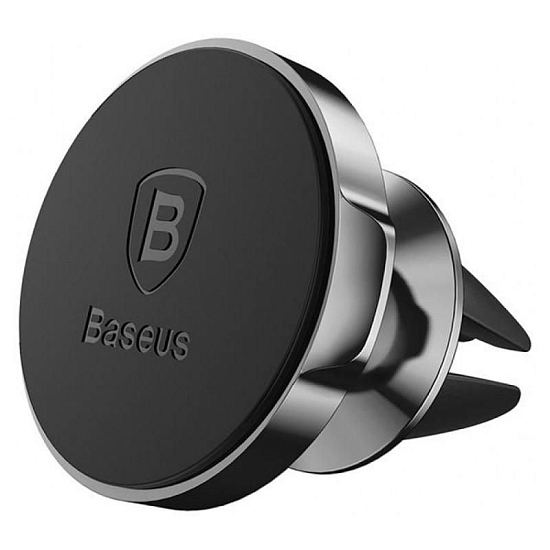 Автомобильный держатель BASEUS Small Ears (SUER-A01) металл, воздуховод, шарнир, магнит, чёрный