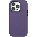 Задняя накладка PULOKA для iPhone 14 Pro Classic 301 экокожа (Purple)