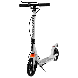 Самокат SCOOTER, амортизатор, ABEC 5, цвет белый (Уценка)