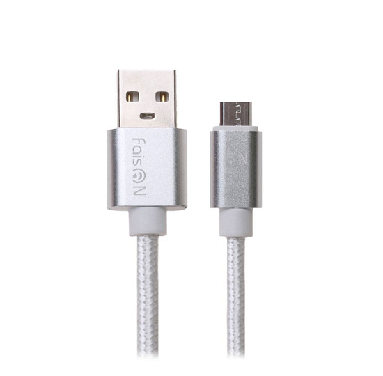 Кабель USB <--> microUSB  1.0м FAISON FX2 белый