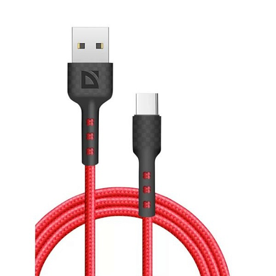 Кабель USB <--> Lightning  1.0м DEFENDER F181 red