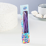 Свечи для торта витые "Серпантин" 6  шт, коктейльные, фиолетовые   7597551