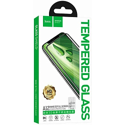 Противоударное стекло HOCO для iPhone 13/13 Pro, A12 Plus, глянцевое, Nano 3D, черное