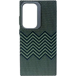 Задняя накладка SkyArmor GLOBAL MIX Magsafe для Samsung Galaxy S24 ULTRA_07 черный-хаки, матовый