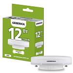 Лампа светодиодная GENERICA T80 таблетка 12W/4000К/GX53