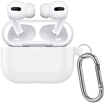 Силиконовый чехол SILICONE CASE для AirPods PRO 2 с карабином  15 белый