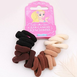 Резинка для волос "Махрушка" (набор 20 шт) простые, микс