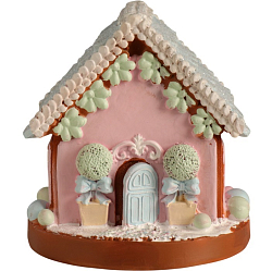 Фигурка светящаяся «Пряничный домик с зеленью», зефирный, 12.5×12.5×12.5 см 10323671