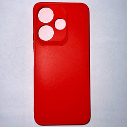 Задняя накладка Мобилис для Xiaomi Redmi 13, красный , матовая с защитой камеры