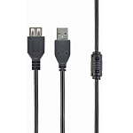 Кабель-удлинитель USB  1.8 м FILUM черный (FL-CPro-U2-AM-AF-F1-1.8M)