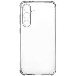 Силиконовый чехол DF для Samsung Galaxy S24 FE, прозрачный с защищенными углами