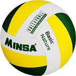 Мяч волейбольный MINSA Basic Nature, машинная сшивка, 18 панелей, р. 5, TPU