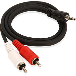 Кабель Jack 3.5 <--> 2RCA 10.0м PERFEO J2006 чёрный