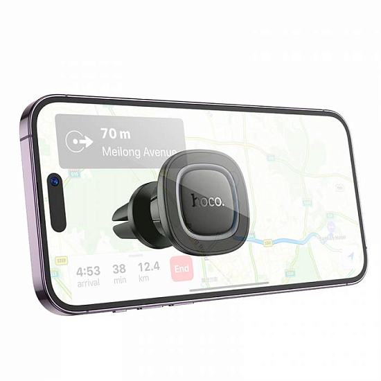 Автомобильный держатель HOCO H72 Black metallic