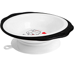 Тарелка M&B «Люблю есть», на присоске 250мл, в наборе вилка, ложка