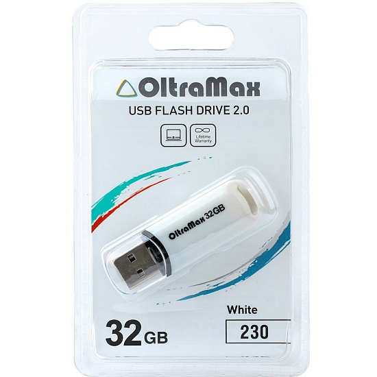 USB 32Gb OltraMax 230 White
