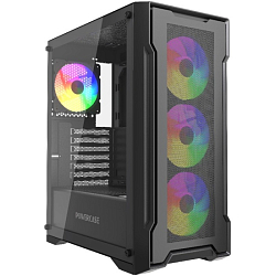 Корпус Powercase Mistral X4B, Tempered Glass, 4x 120mm FRGB Fans, черный, ATX  (CMXB-L4)