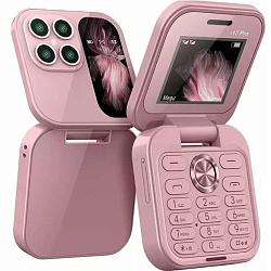 Телефон МИНИ i17 PRO mini розовый+ЛАПКА