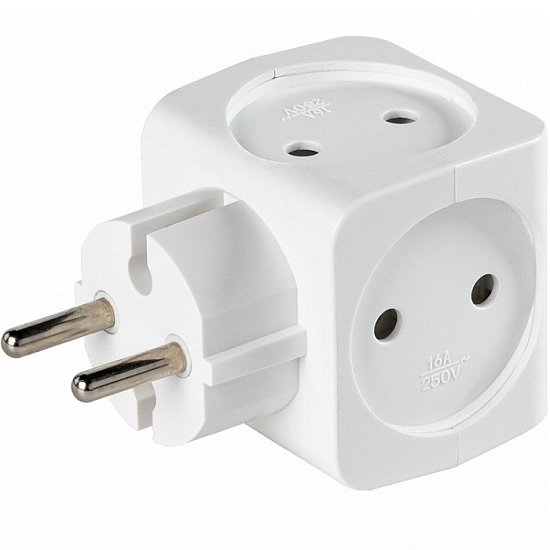 Сетевой разветвитель 4гн. SMARTBUY SBE-16-A05w-4, белый, 16А