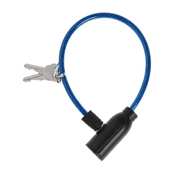 Замок навесной велосипедный, 350 мм, d=6 мм, английский ключ, микс     5142385