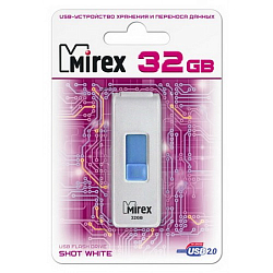 USB 32Gb Mirex Shot White (ecopack)