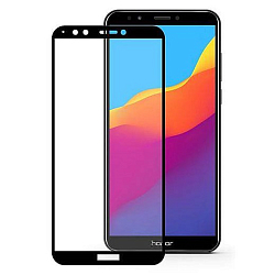 Противоударное стекло 5D BRAUFFEN для Honor 7A/Y5 Prime (2018) черное, полный клей