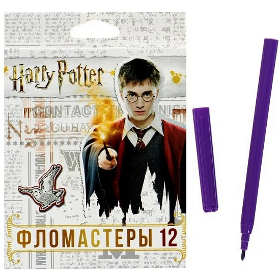 Фломастеры 12цв "Гарри Поттер" карт кор европод 63221 4993007