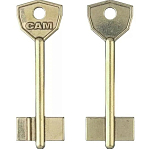 Заготовка ключа САМ-1 (70*22,6*11,2 мм) РФ, латунь жёлт.