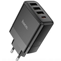 Сетевое ЗУ 3USB/Type-C 3A HOCO C127A PD45W чёрный