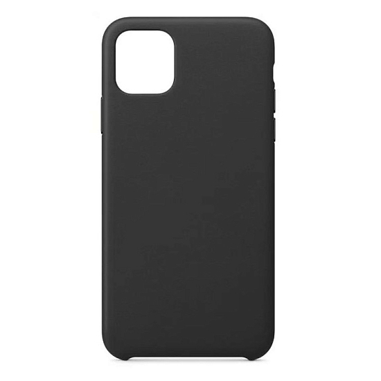 Задняя накладка LEATHER CASE для iPhone 11 чёрный (не оригинал)