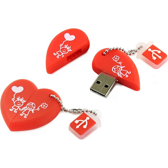 USB 16Gb SmartBuy Wild series Heart, красный