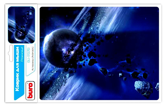 Коврик BURO BU-R51761 рисунок/астероиды