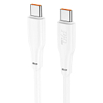 Кабель Type-C <--> Type-C  2.0м HOCO X93 Force, белый, PD100W