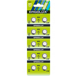 Элемент питания ERGOLUX AG3 BL-10