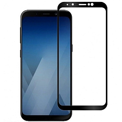 Противоударное стекло 2.5D NONAME для SAMSUNG Galaxy S9 Plus черное, полный клей, чёрный, в техпаке