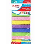 Салфетки из МИКРОФИБРЫ 30х30см MULTI COLOUR, big pack, КОМПЛЕКТ 10шт, 180г/м2, LAIMA HOME, 607794