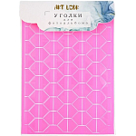 Набор уголков с кармашком для фотографий 102 уголка "Розовый с прозр. плёнкой" 10,3х14,8 см  4886503