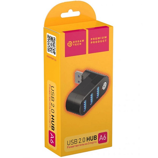 USB-Хаб DREAM A6 3USB черный