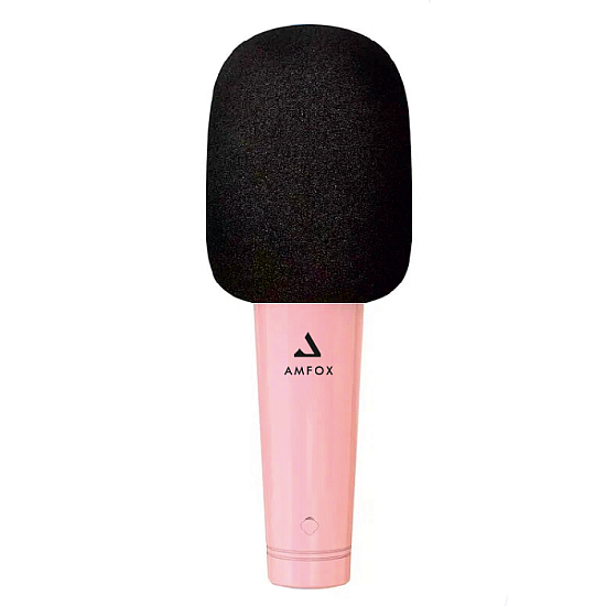 Микрофон БП Караоке AMFOX MIC30, розовая