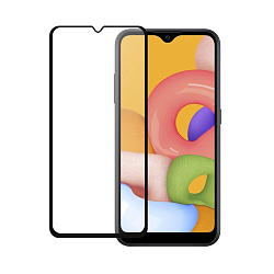 Противоударное стекло 11D FAISON для SAMSUNG Galaxy A01 Core/ M01 Core, черное, полный клей
