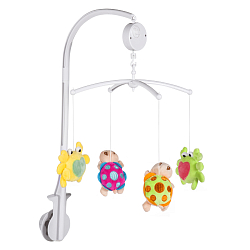 Мобиль на кроватку Mioshi Baby "Забавные зверюшки" (музык., заводн., мягк. игрушки, зеленый)