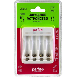 Зарядное устройство PERFEO PF-UN-410 Ni-MH/CD, 5V, 4 слота, AA/AAA