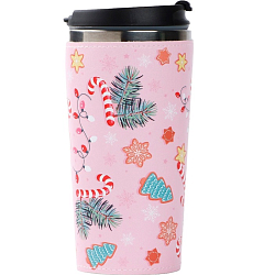 Термостакан в кожзаме «Вкусности» Новый год. , 450 мл