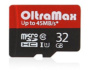 Micro SD 32Gb OltraMax Class10 UHS-I 45Mb/s с адаптером SD