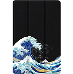 Чехол футляр-книга ZIBELINO для iPad 2025 (A16)/Apple iPad 10 2022 (A3354/A3355/A3356/A2696/A2757/A2777) 10.9" (черный) 8082 ВОЛНЫ ЯПОНИЯ