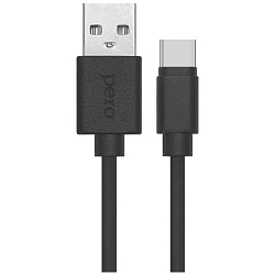 Кабель USB <--> Type-C  2.0м PERO DC-03 черный (Fast Charge)